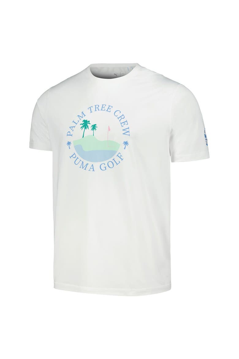 Men's Puma x PTC White WM Phoenix Open Island CLOUDSPUN T-Shirt, Alternate, color, White