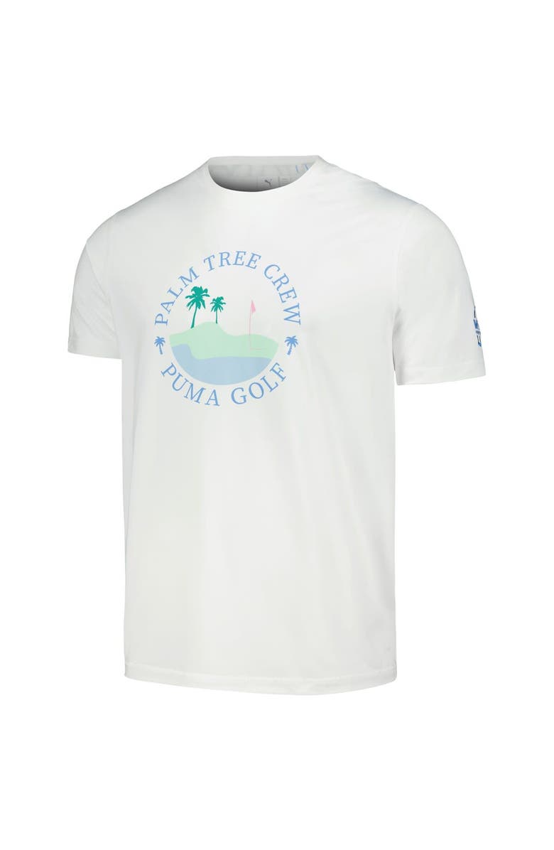 PUMA Men's Puma x PTC White WM Phoenix Open Island CLOUDSPUN T-Shirt, Alternate, color, White