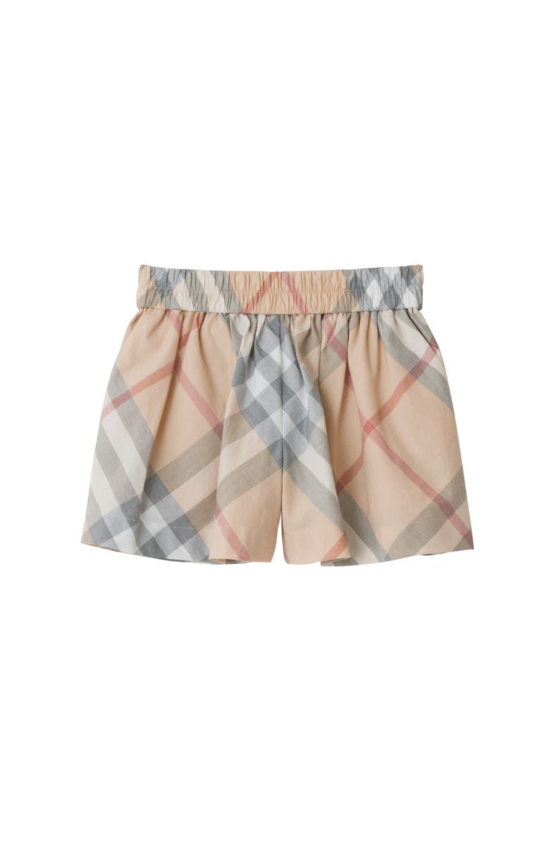Burberry Check Cotton Shorts, Main, color, 