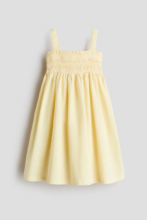 Smocked strappy dress
