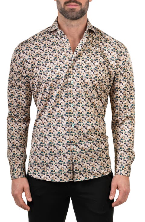 Einstein Contemporary Fit Button-Up Shirt