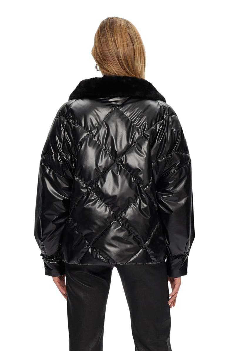 GORSKI Quilted Jacket With Shearling Lamb, Alternate, color, Black