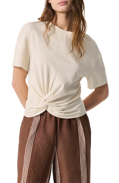 Rag & Bone Mica Draped Tee In Ivory