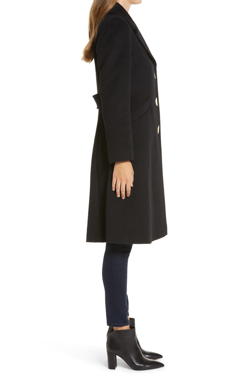 Via Spiga Notch Collar Wool Blend Coat, Alternate, color,