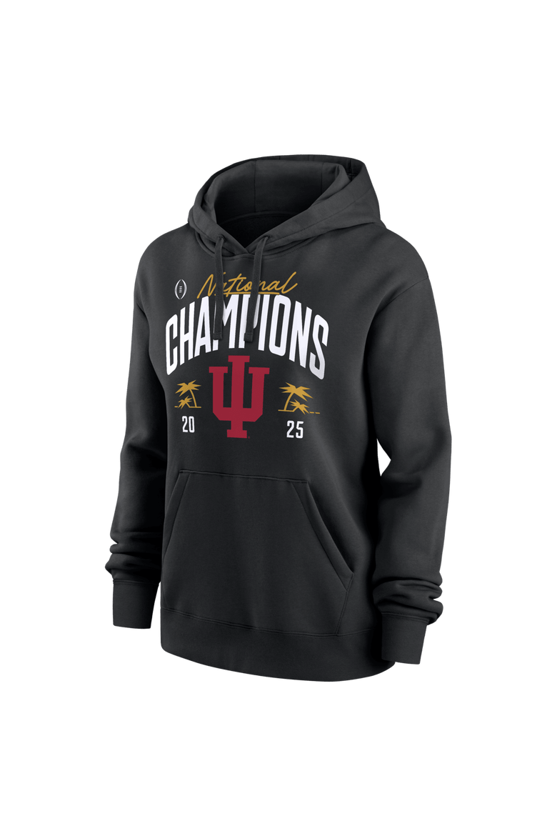 Women's  Black Indiana Hoosiers College Football Playoff 2025 National Champions Locker Room Hoodie, Alternate, color, Black