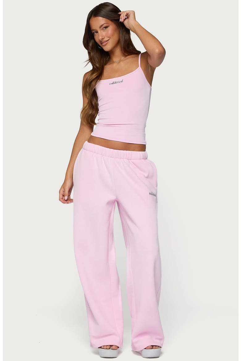 Diva Logo Stretch Tank Top, Alternate, color, LIGHT-PINK