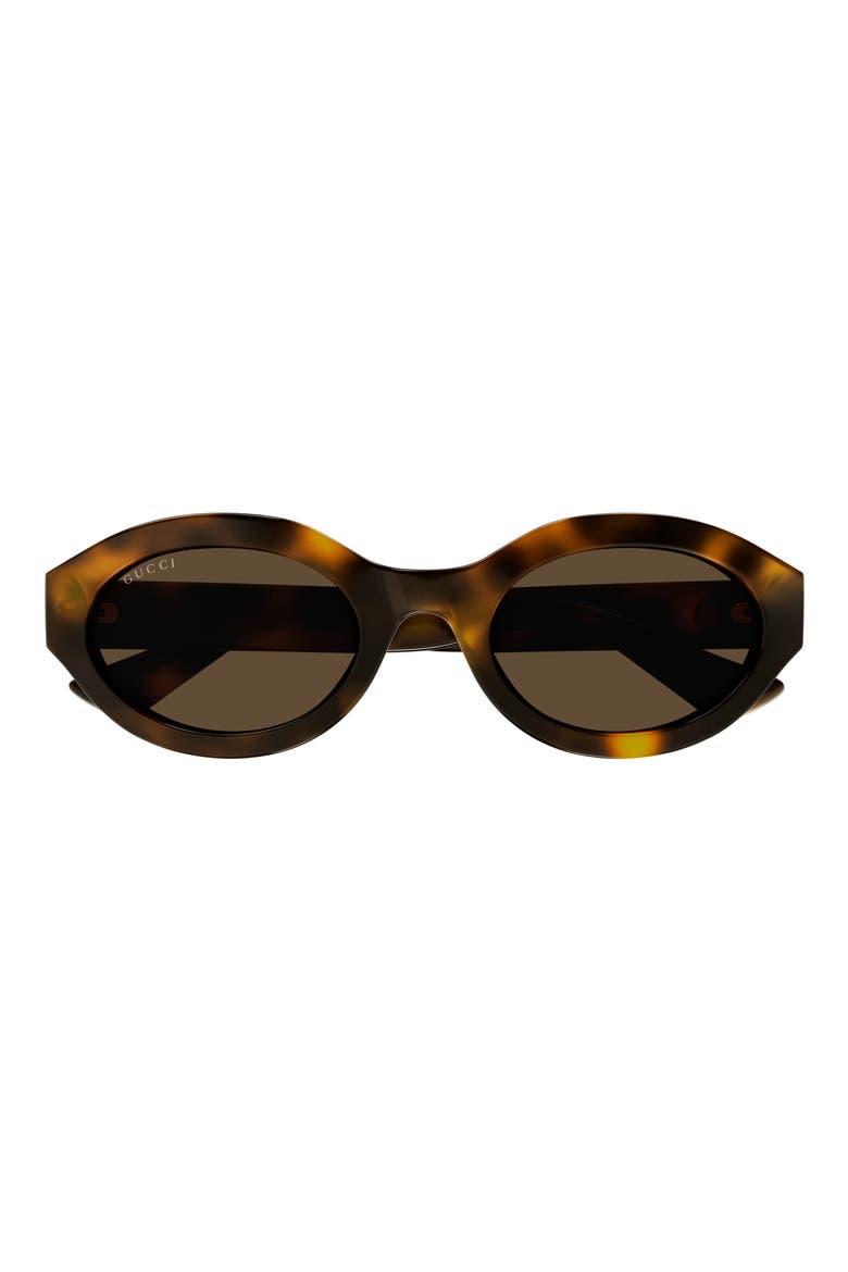 53mm Small Oval Sunglasses, Main, color, HAVANA