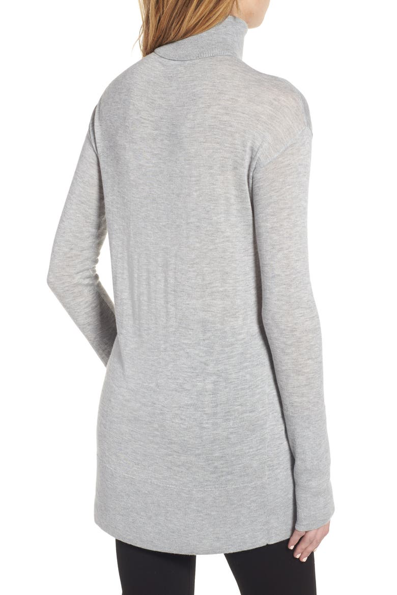 Choker Turtleneck Sweater, Alternate, color, GREY HEATHER