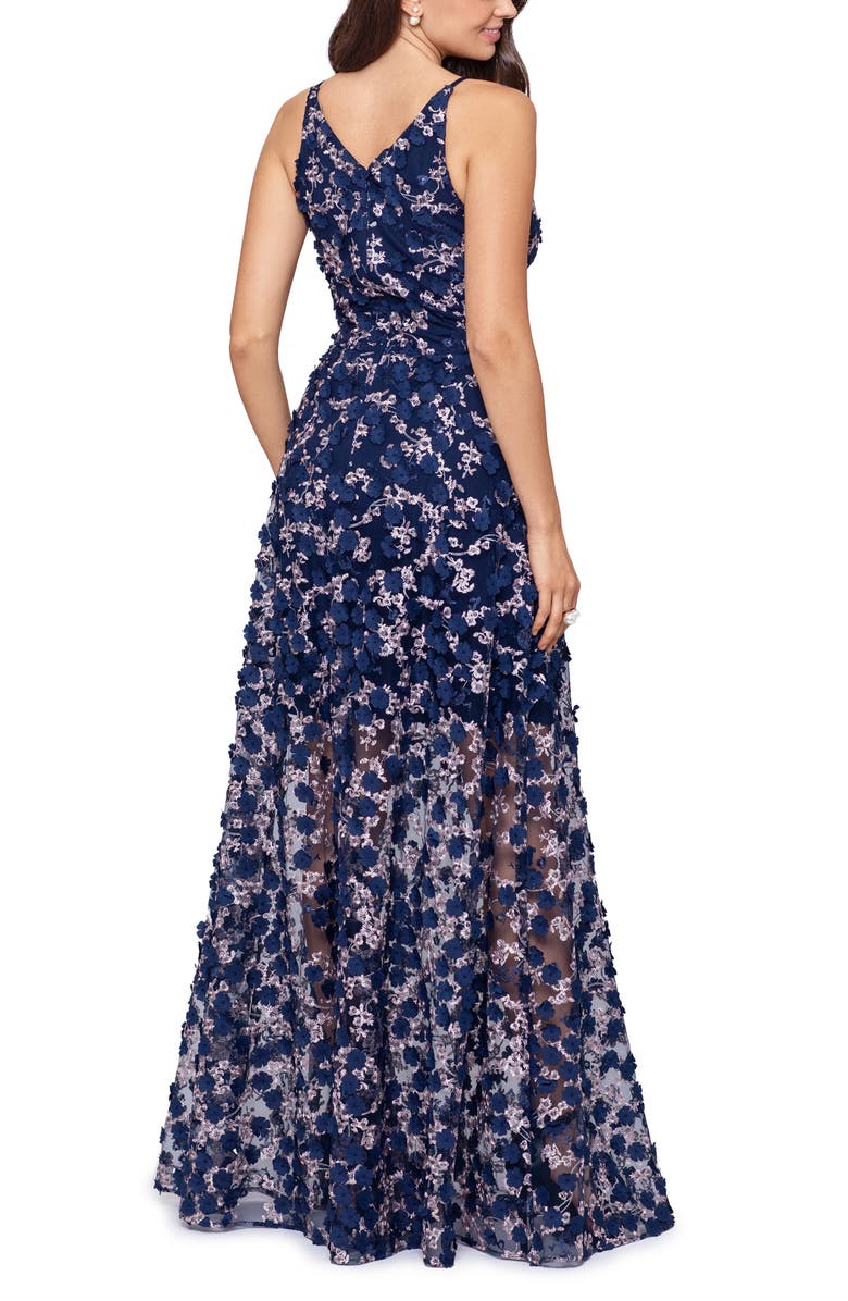 Xscape Evenings Xscape 3D Floral Sleeveless Gown | Nordstromrack