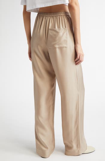 LOULOU DE SAISON Alera Silk Straight Leg Pants | Nordstrom