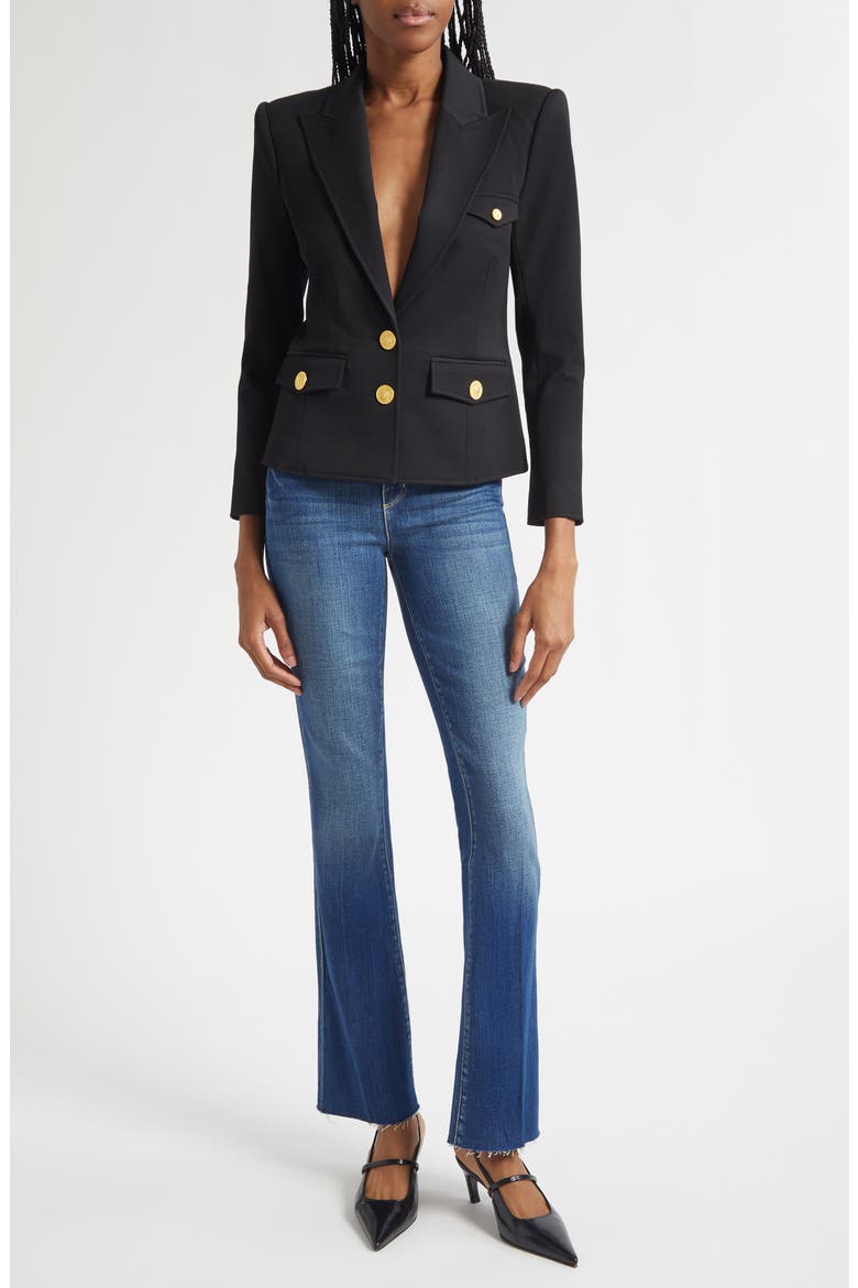 Wylla Structured Blazer, Alternate, color, BLACK