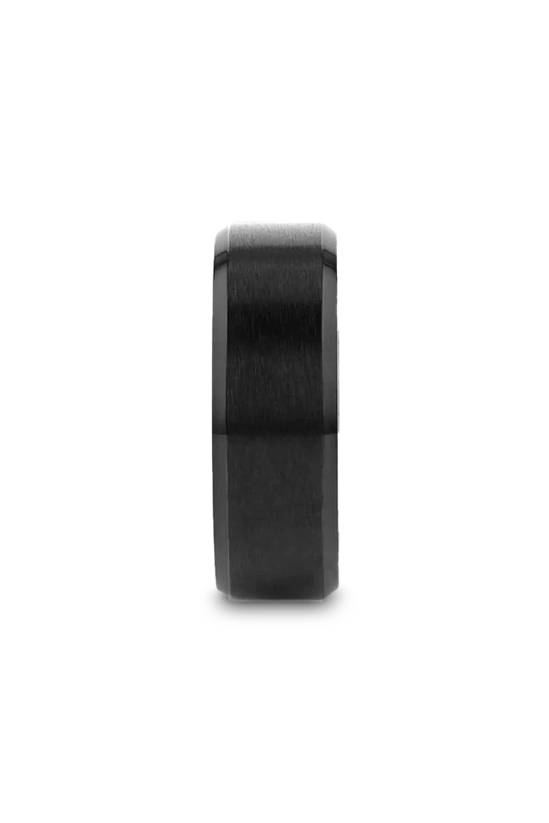 Elysian Titanium Wedding Band, Alternate, color, Black Titanium