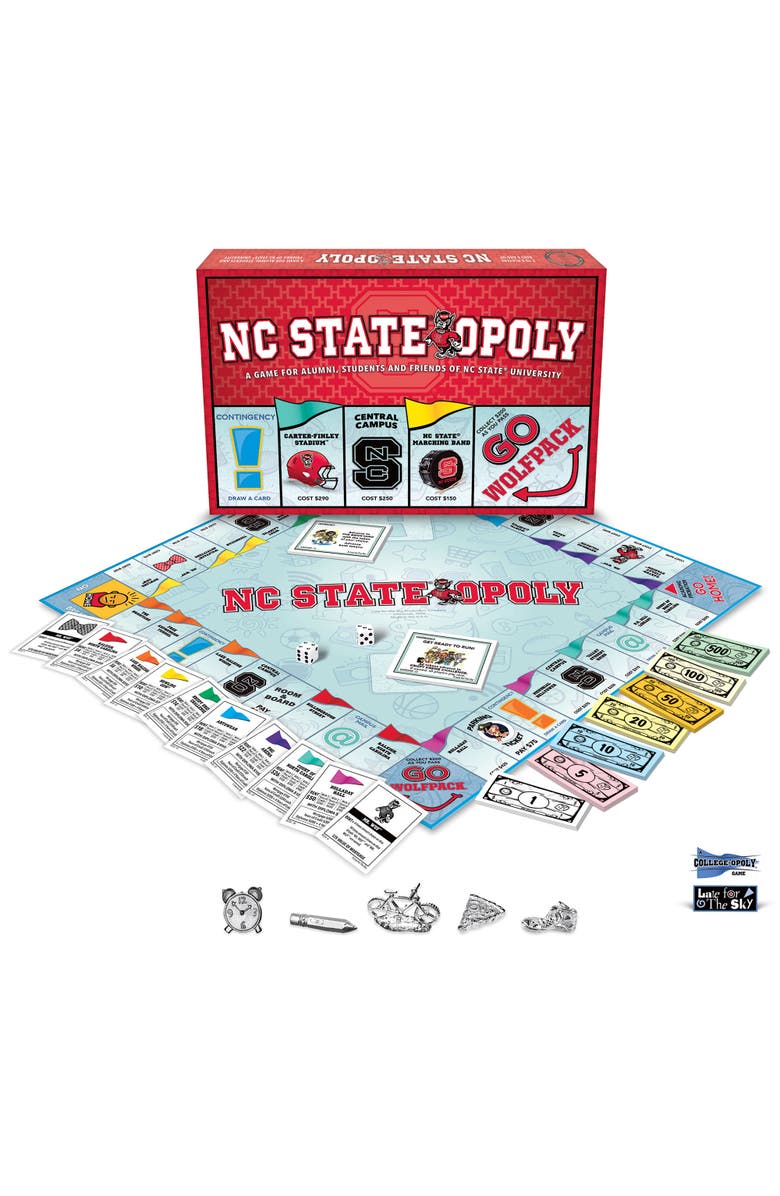 Late for the Sky Nc Stateopoly Themed Family Board Game, Alternate, color, Multicolored
