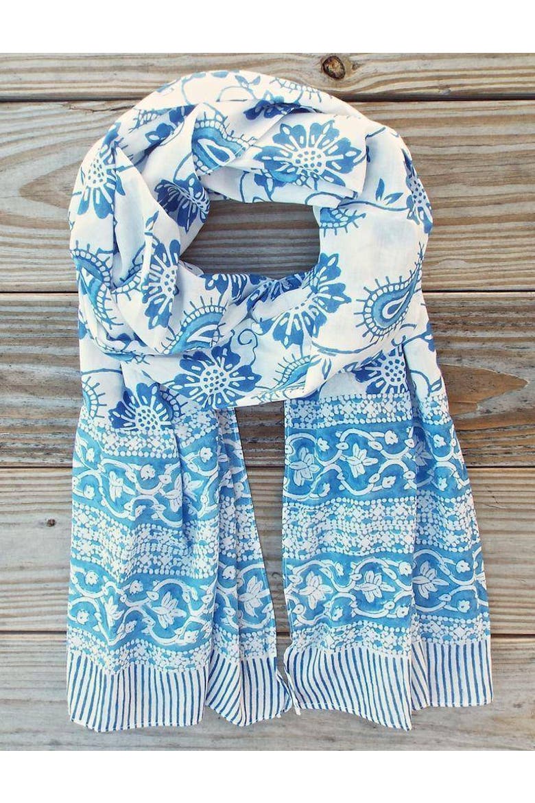 Mom's Favorite Blue Scarf, Alternate, color, Blue