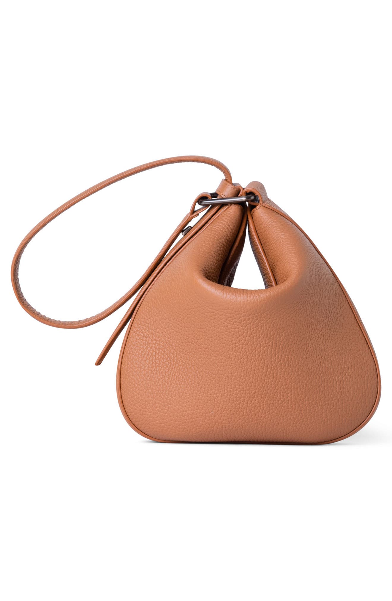 Akris Little Anna Leather Hobo Bag, Alternate, color, 126 Cuoio