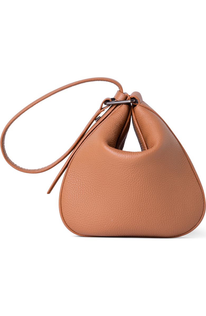 Akris Little Anna Leather Hobo Bag, Alternate, color, 126 Cuoio