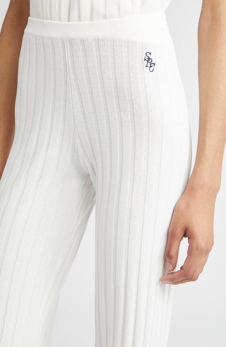 Sporty & Rich Rib Pants, Alternate, color, Ecru