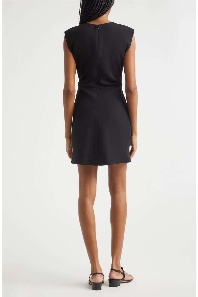 Imara Ruched Sleeveless Minidress, Alternate, color, BLACK