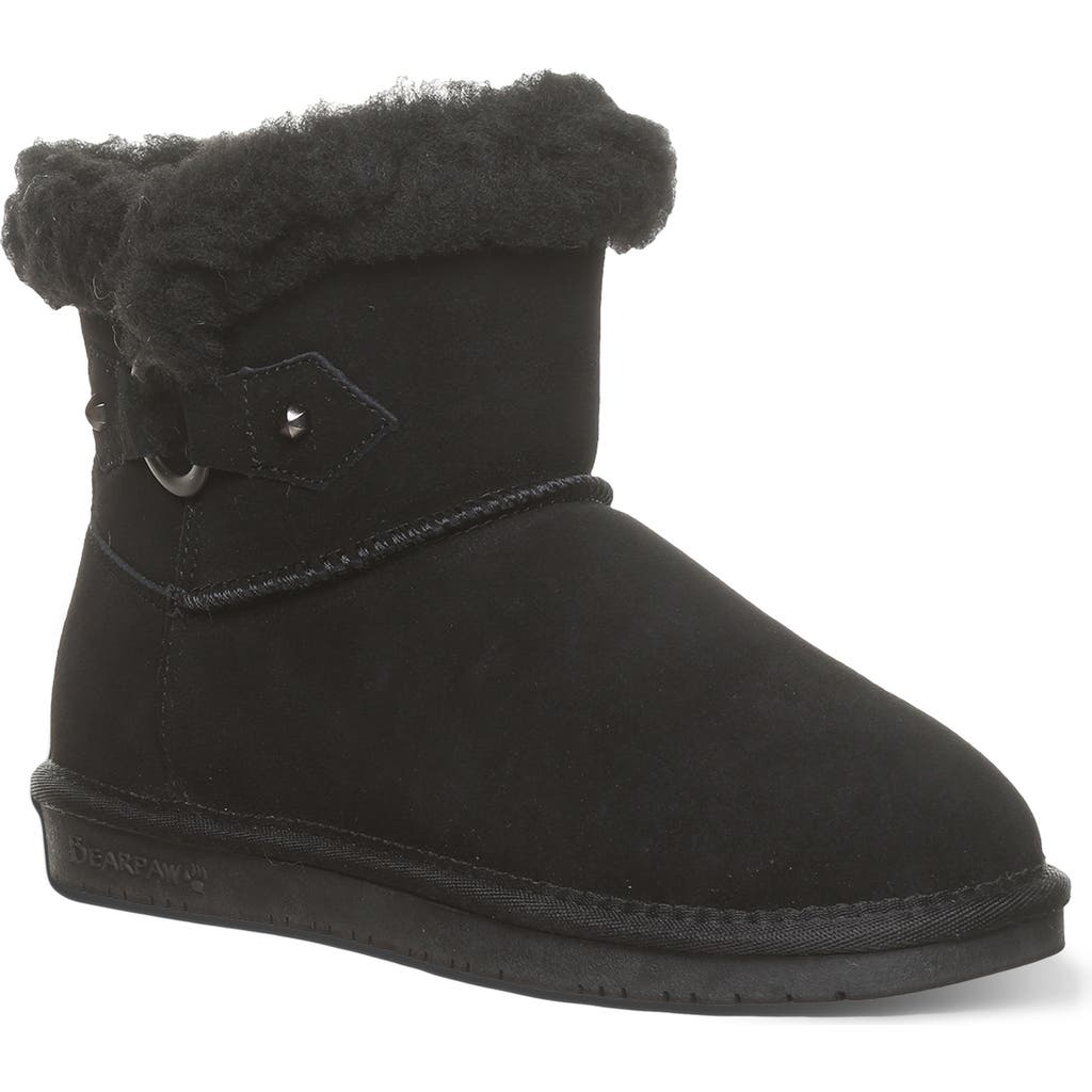 Bearpaw Wren Faux Shearling Lined Bootie In Black
