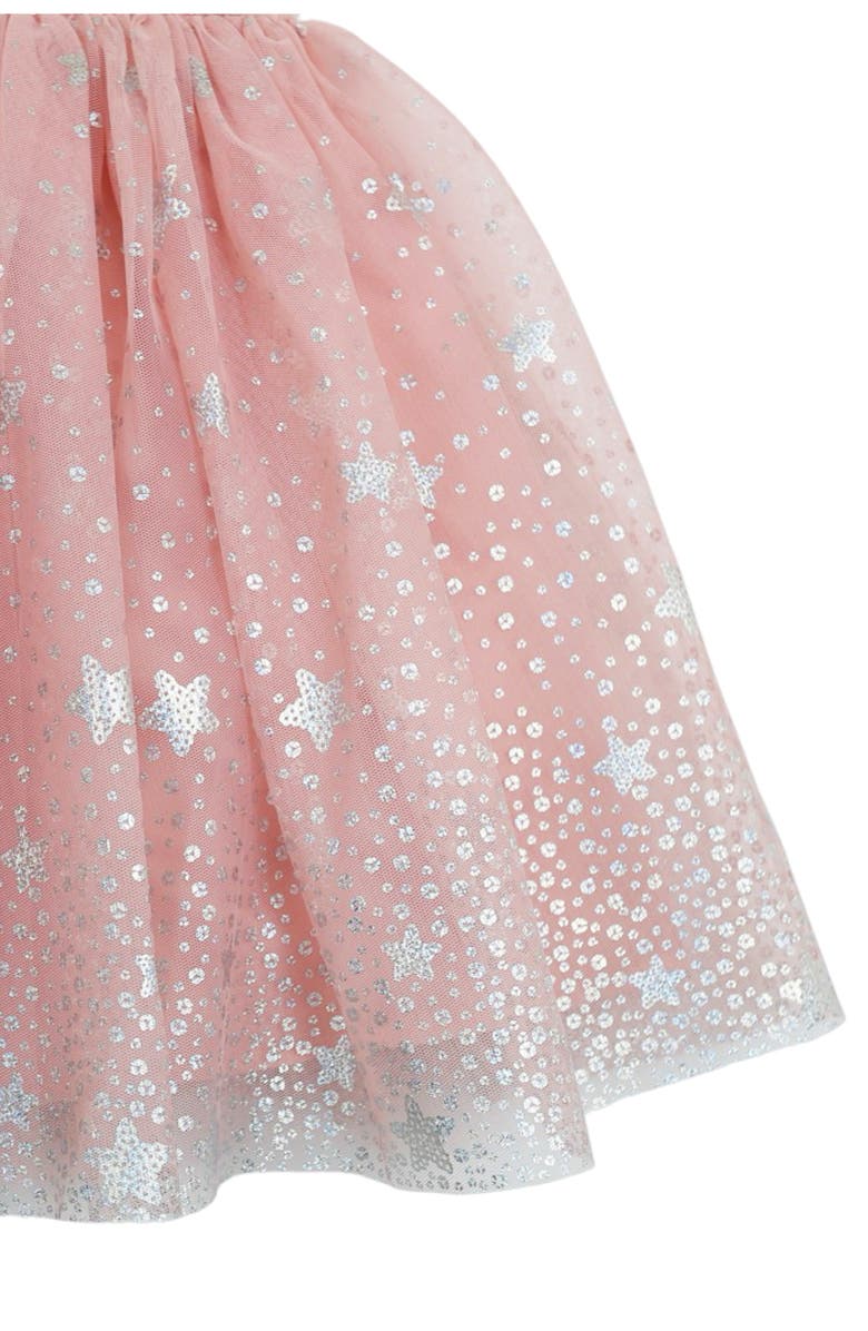Zunie Kids' Sequin Star Party Dress, Alternate, color, Blush