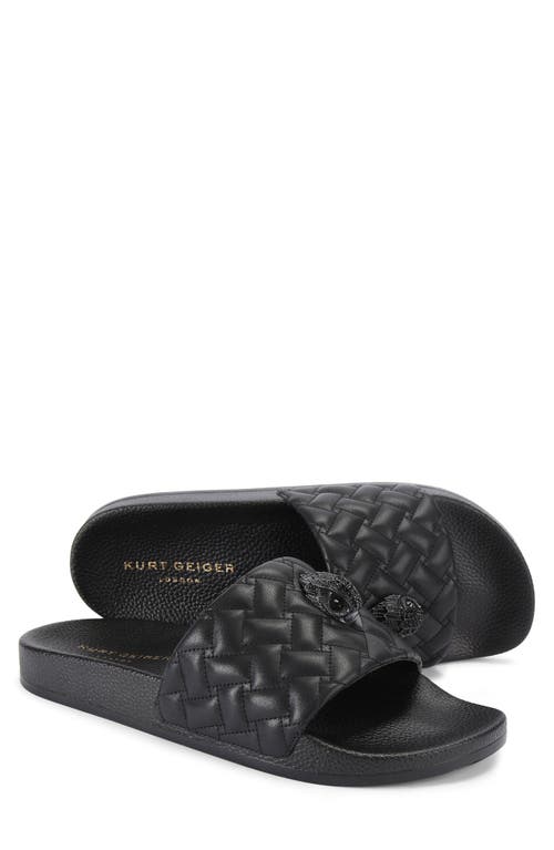 Kurt Geiger London Meena Eagle Slide Sandal In Black