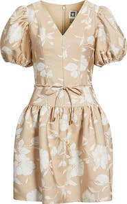 Anne Klein Floral Jacquard Minidress