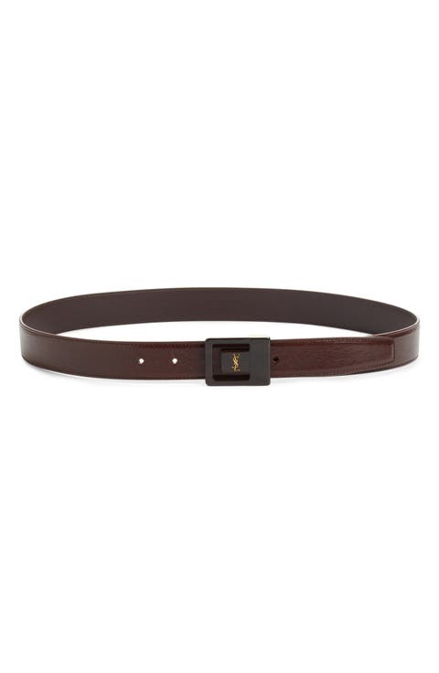 La 66 Resin Buckle Calfskin Leather Belt