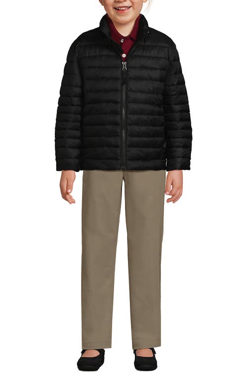 Lands' End School Uniform Kids Thermoplume Jacket In Black