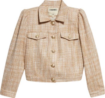 L'AGENCE Kasey Tweed Crop Jacket | Nordstromrack