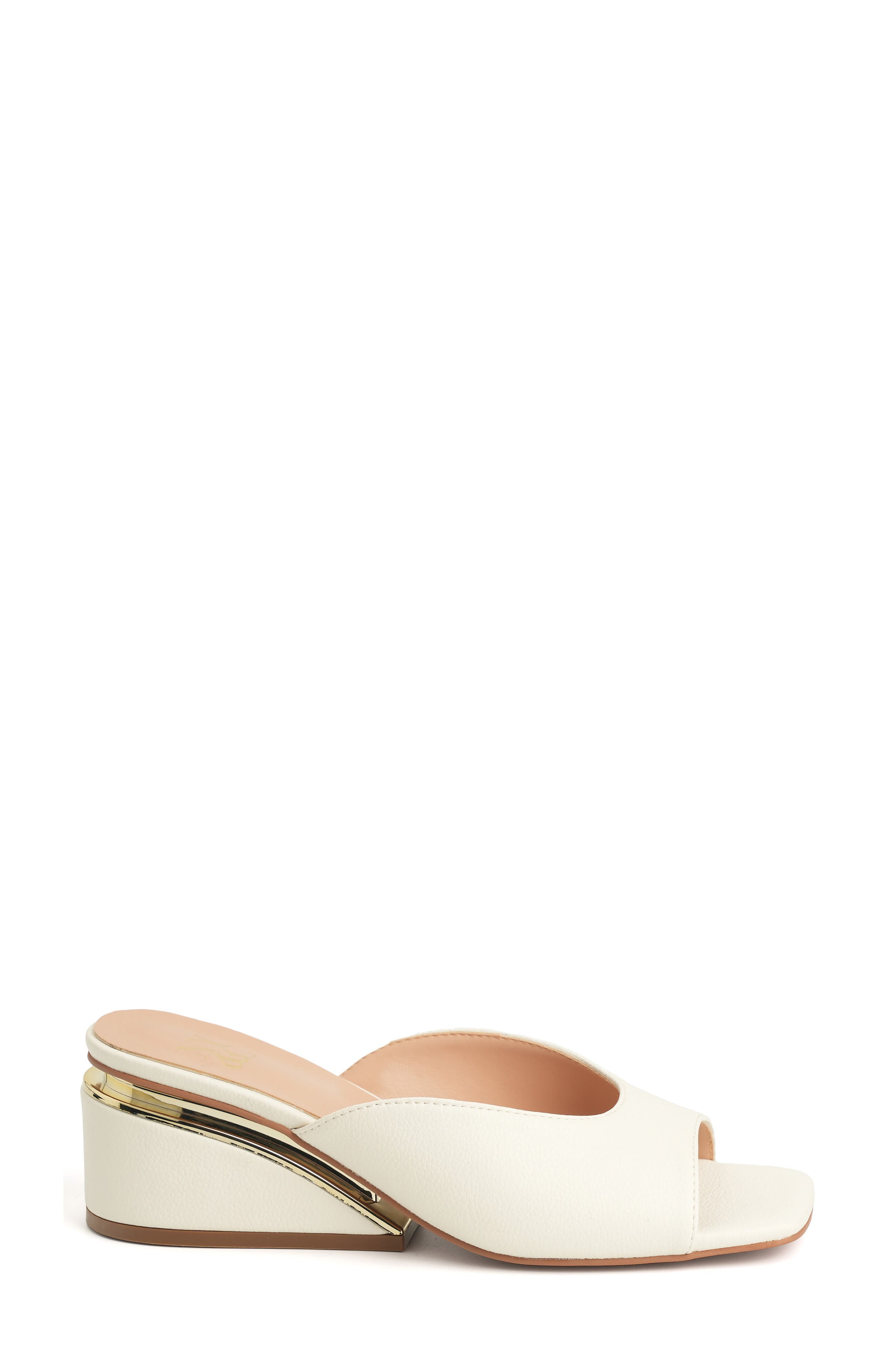 NEW YORK AND COMPANY Malany Wedge Slide Sandal, Alternate, color, White