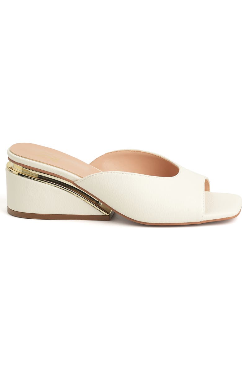 NEW YORK AND COMPANY Malany Wedge Slide Sandal, Alternate, color, White