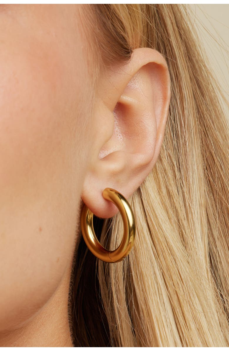 Untamed Petals Zuma Freshwater Pearl Hoops, Alternate, color, Gold