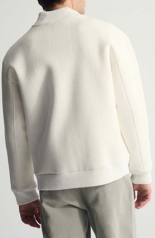 Brooklyn Industries Logo Graphic Zip Sweatshirt In White