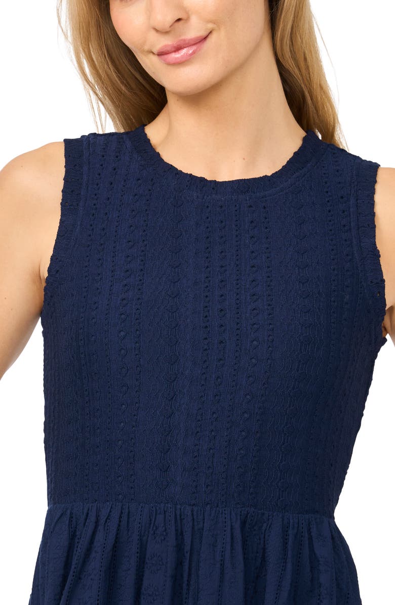 CeCe Sleeveless Midi Sweater Dress, Alternate, color, Classic Navy