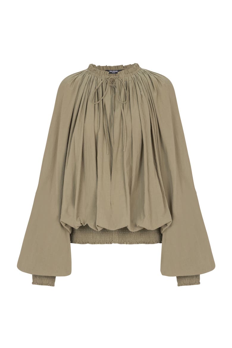 Cotton blouse, Alternate, color, green