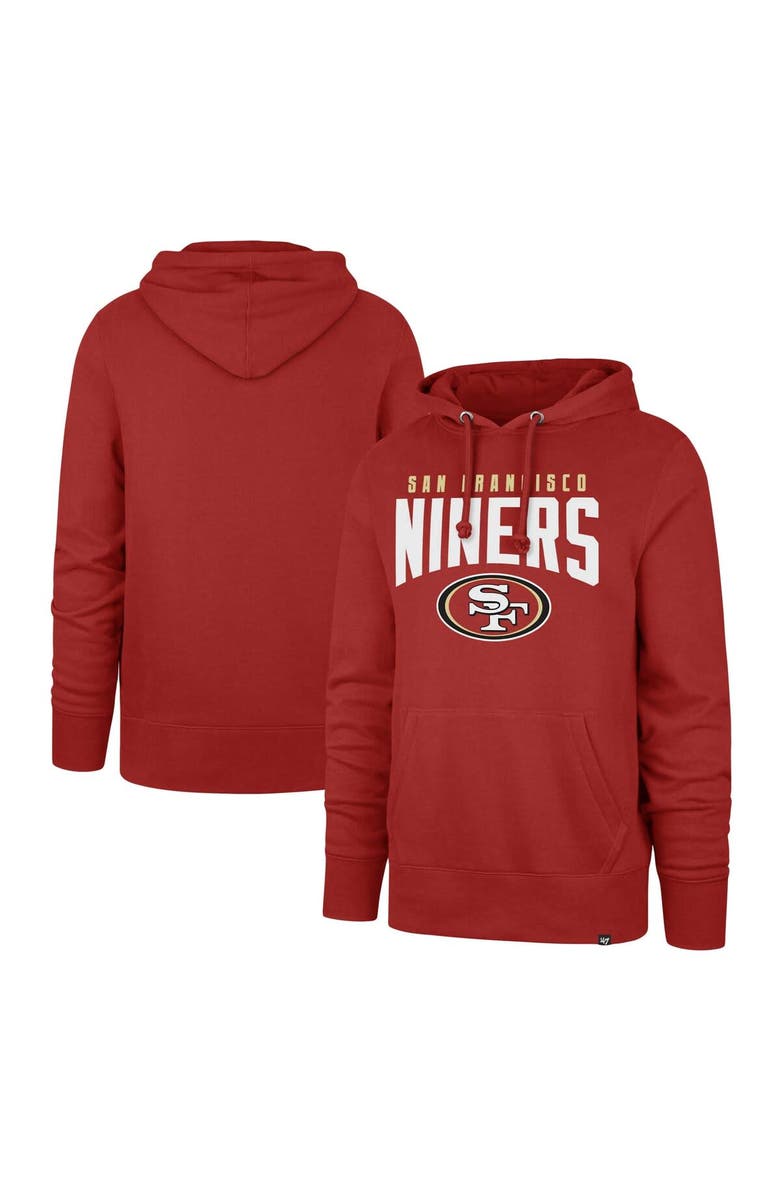'47 Men's '47 Scarlet San Francisco 49ers Headline Pullover Hoodie, Main, color, Scarlet