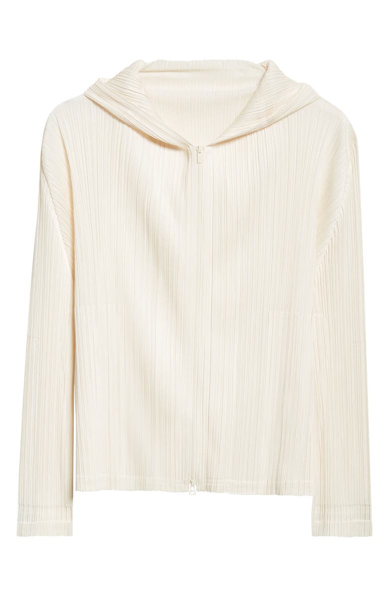 Pleats Please Issey Miyake Monthly Colors December Pleated Hooded Jacket, Alternate, color, 