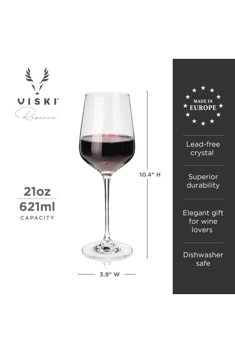 Reserve Inez Crystal Bordeaux Glasses Set of 4, Alternate, color, Clear