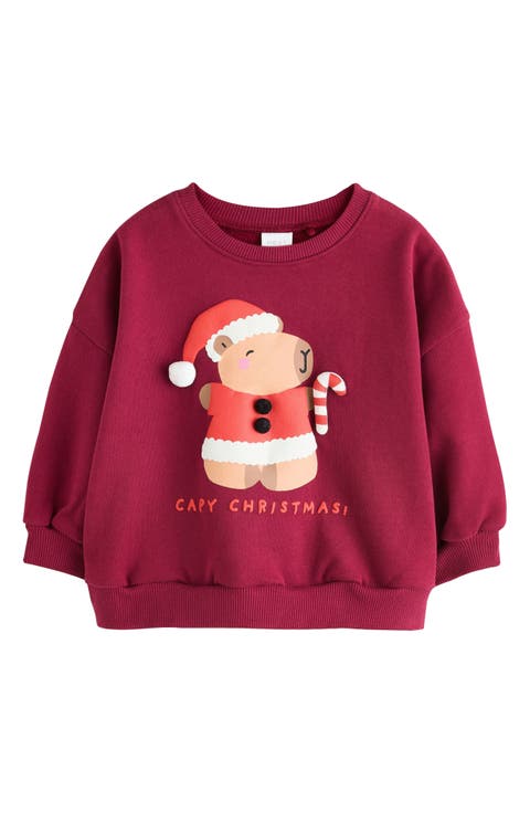 Kids' Festive Graphic Print Sweatshirt