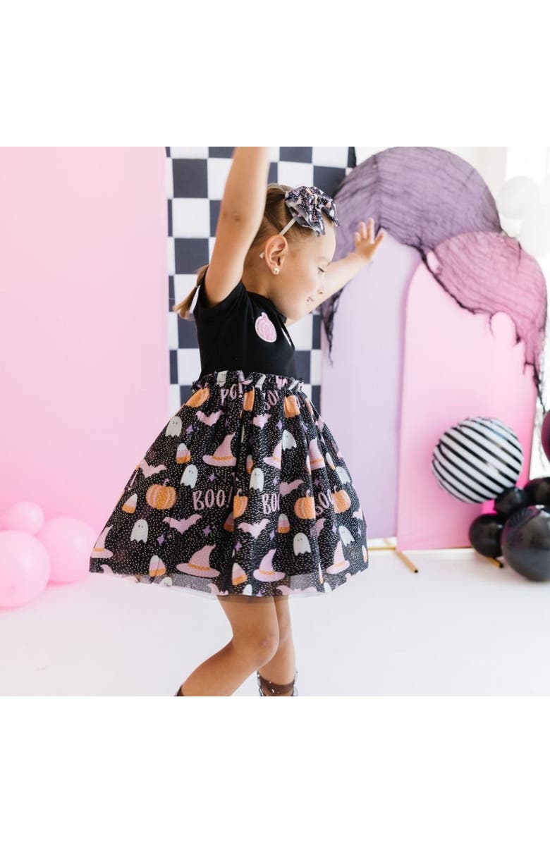 Sweet Wink Boo Halloween Tulle Bow Headband, Alternate, color, 