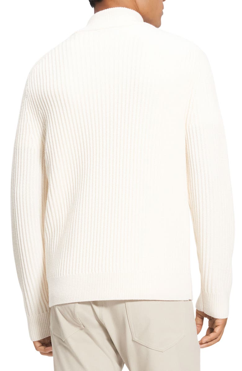 Theory Tomas Rib Merino Wool Zip Cardigan, Alternate, color, 