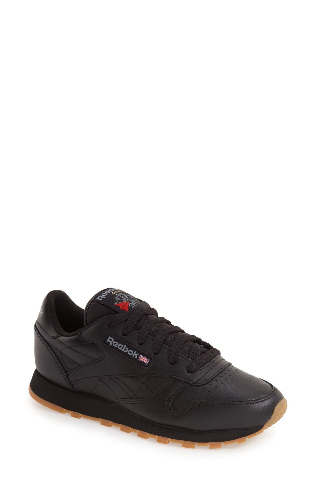 x Maison Margiela Classic Leather Sneaker, Main, color, BLACK/ GUM - 1