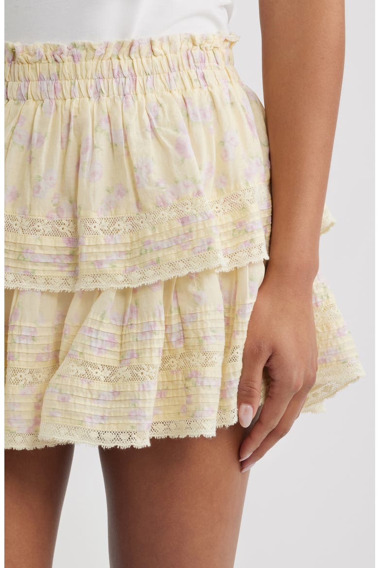 Layered Ruffle Miniskirt, Alternate, color, LEMON SPRITZ