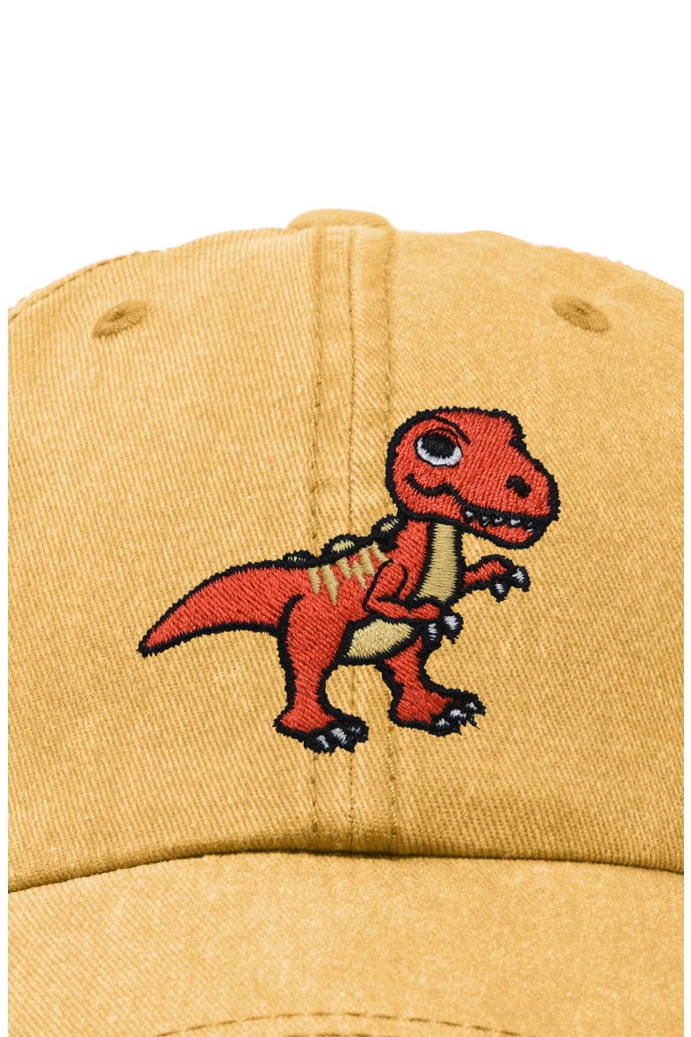 T-Rex Embroidered Casual Cap, Alternate, color, Washed Gold