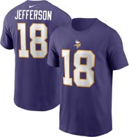 Nike Men's Nike Justin Jefferson Purple Minnesota Vikings Classic Player Name & Number T-Shirt