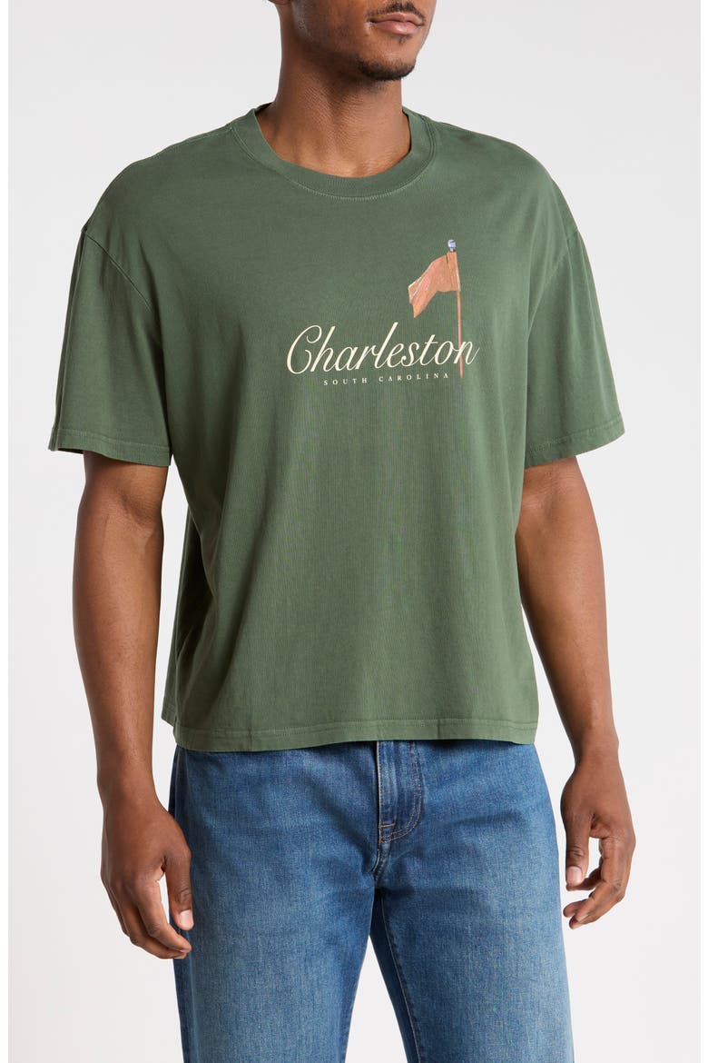 Charleston South Carolina Graphic T-Shirt, Main, color, GREEN