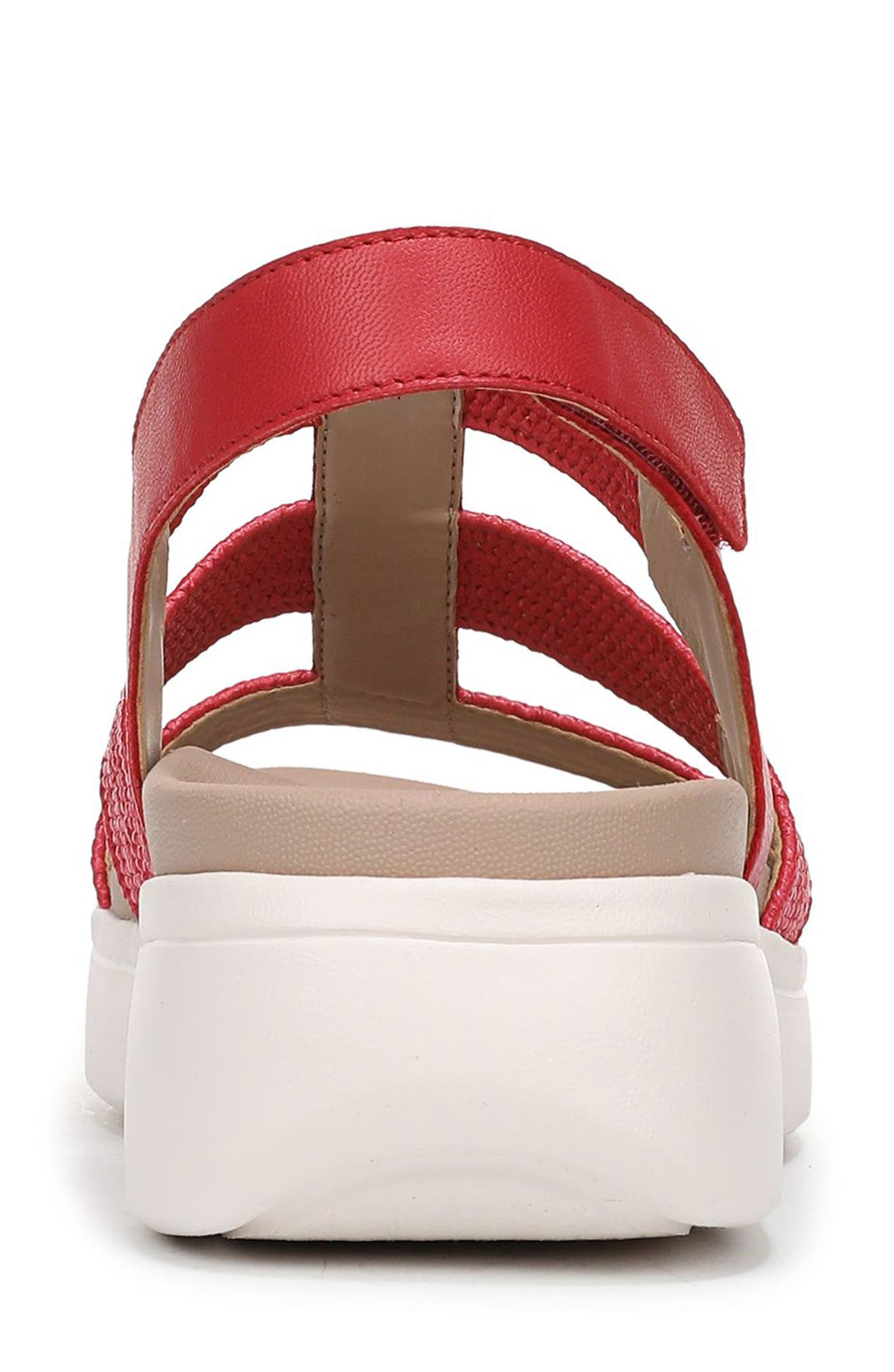 Vionic Sabrina Fisherman Platform Sandal, Alternate, color, Varsity Red Leather