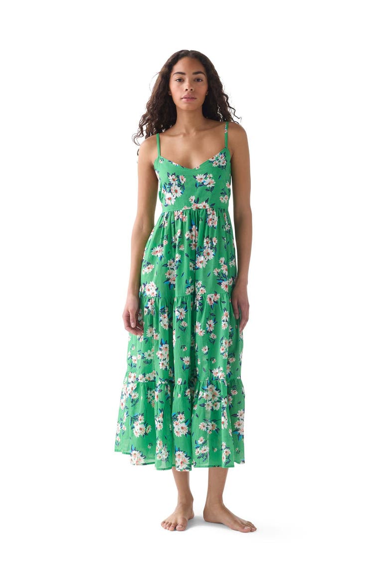 Tier Cover Up Swim Dress, Main, color, Parrot Green