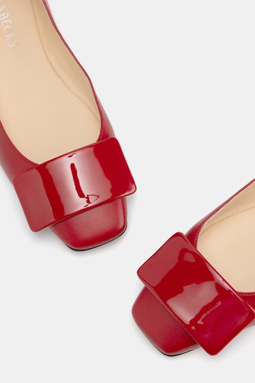 Bells & Becks Emma Ballerina Flat With Tab In Red