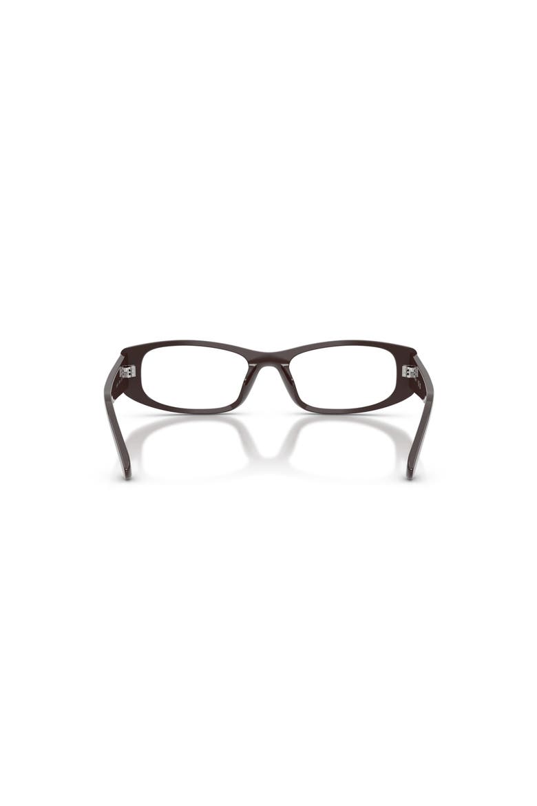 51mm Rectangle optical glasses, Alternate, color, Brown